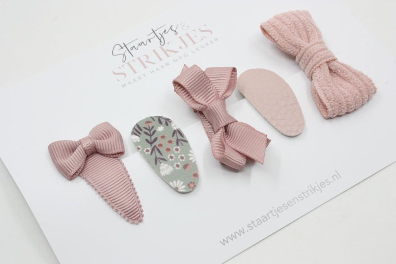 Cadeausetje babyhaarspeldjes Rinske - Staartjes en Strikjes