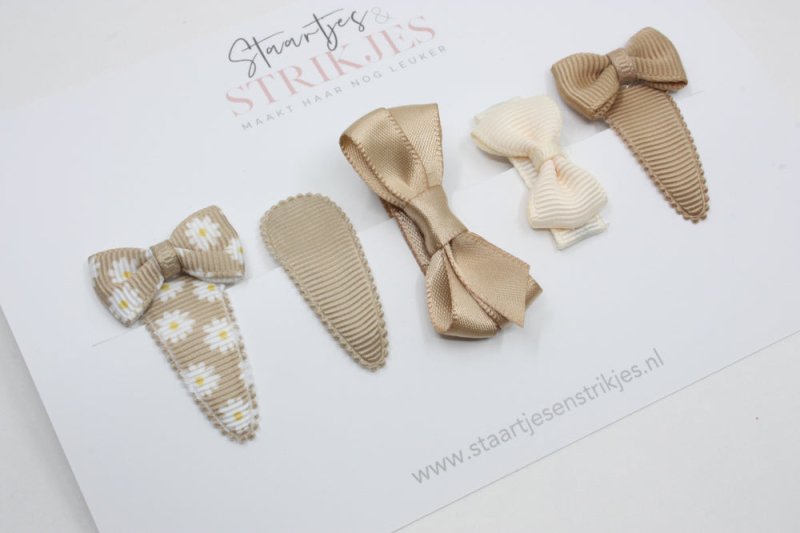 Cadeausetje babyhaarspeldjes Sophia - Staartjes en Strikjes