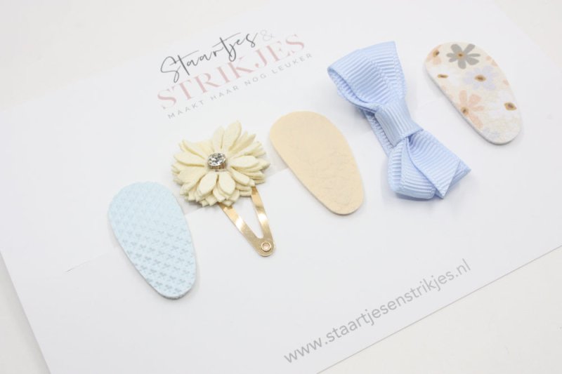 Cadeausetje babyhaarspeldjes Suze - Staartjes en Strikjes
