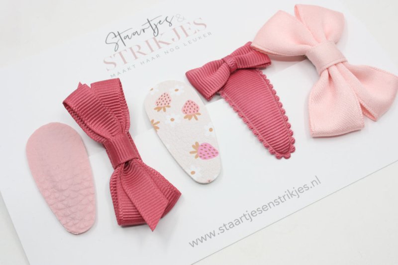 Cadeausetje haarspeldjes peuter/kleuter Aimy - Staartjes en Strikjes