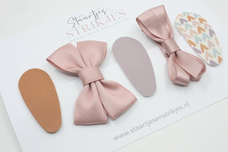 Cadeausetje haarspeldjes peuter/kleuter Emilia - Staartjes en Strikjes