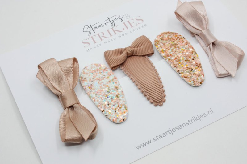 Cadeausetje haarspeldjes peuter/kleuter Ivana - Staartjes en Strikjes