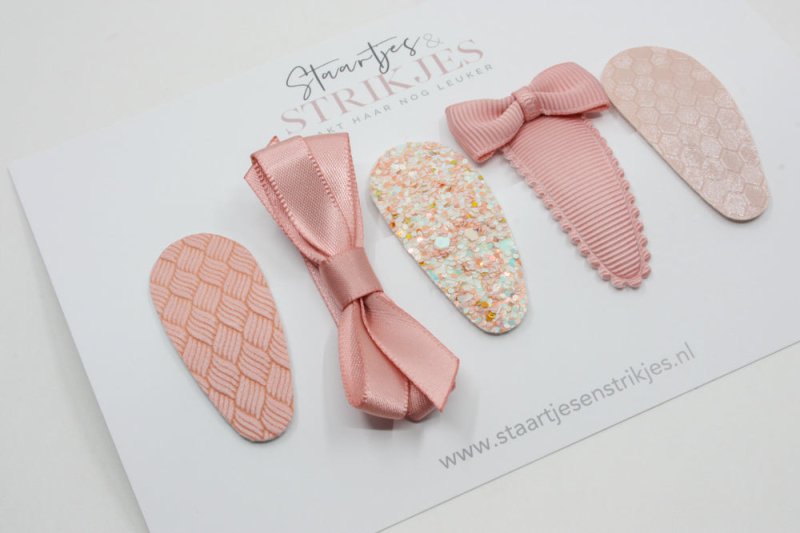 Cadeausetje haarspeldjes peuter/kleuter Kyra - Staartjes en Strikjes