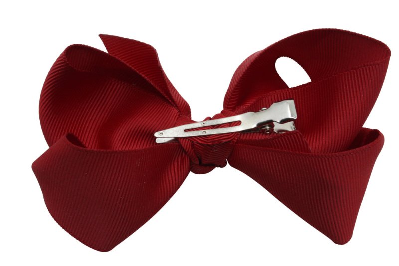 Extra grote haarstrik – warm rood - Staartjes en Strikjes