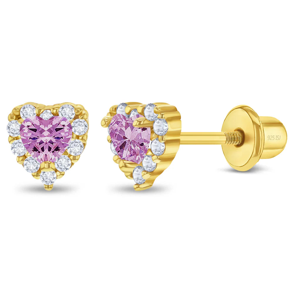Silver gold-plated heart children&
