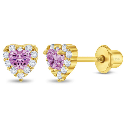 Silver gold-plated heart children&