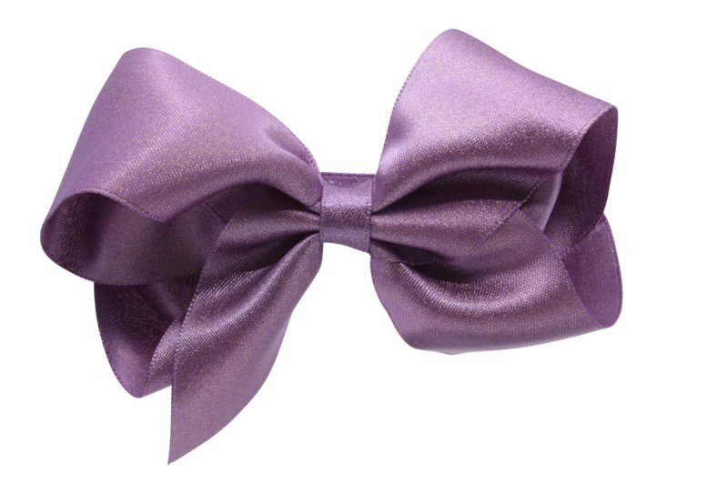 Grote haarstrik – paars glittertje - Staartjes en Strikjes