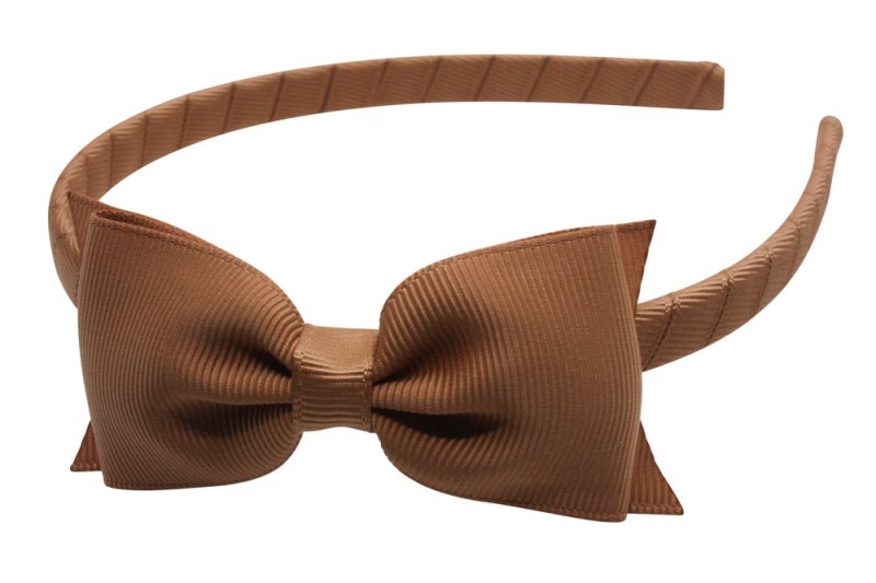 Haarband met strik – Chipmunk bruin - Staartjes en Strikjes