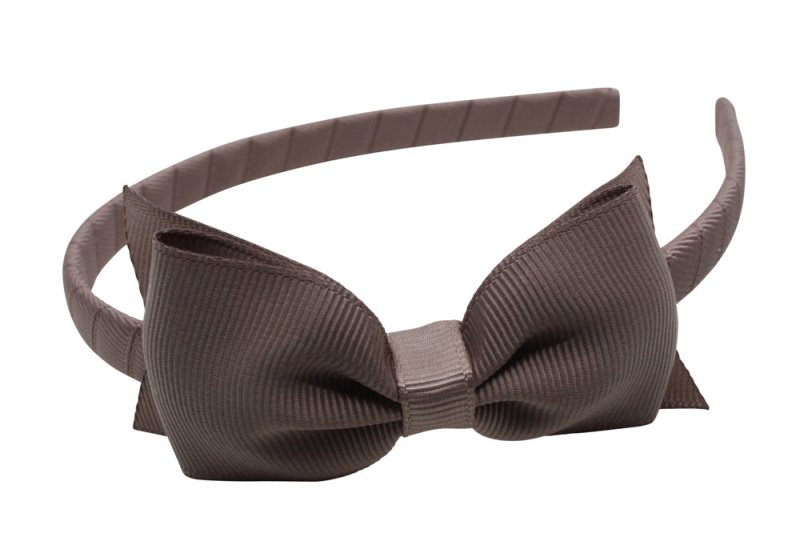 Haarband met strik – Chocolate chip bruin - Staartjes en Strikjes