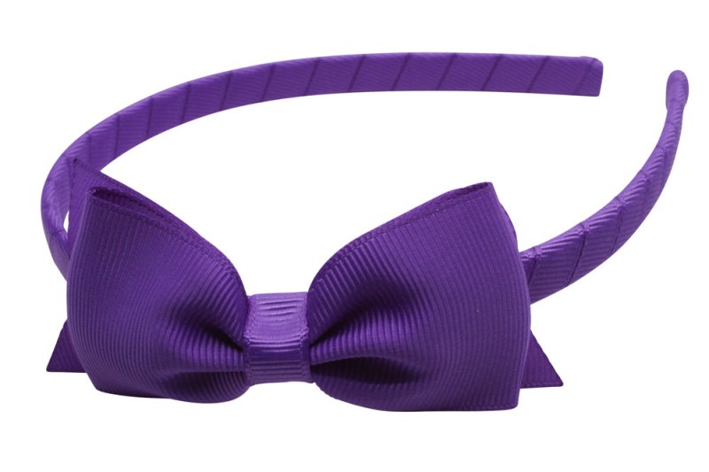Haarband met strik – Paars - Staartjes en Strikjes