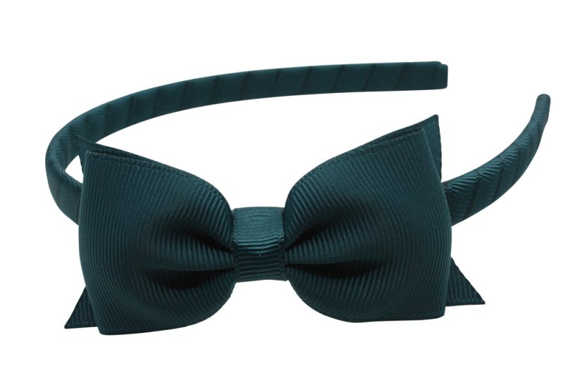 Haarband met strik – Teal - Staartjes en Strikjes