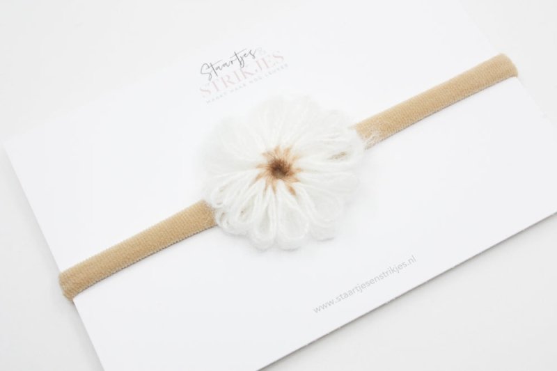 Haarbandje Elise wit - Staartjes en Strikjes