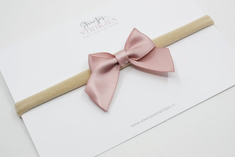 Haarbandje Inaya antique mauve - Staartjes en Strikjes