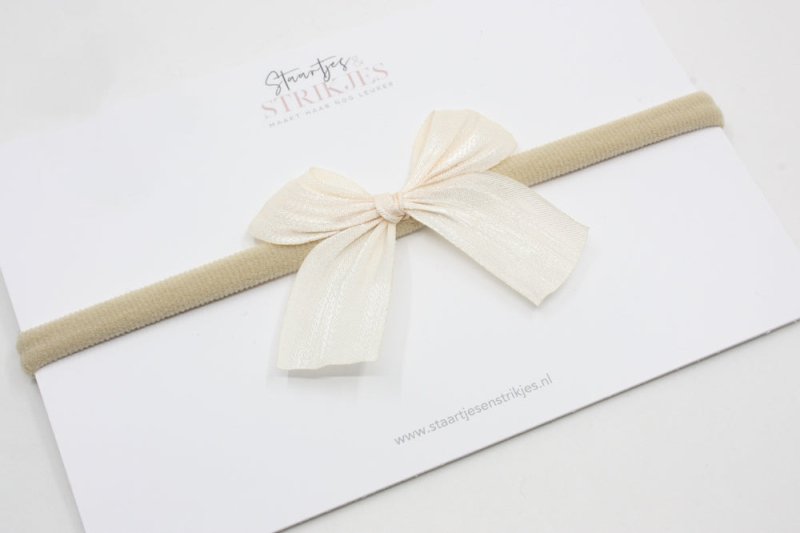 Haarbandje Juliëtte ivoor/creme - Staartjes en Strikjes