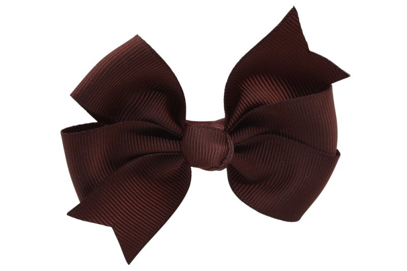 Haarstrik groot cappuccino bruin stijl 1 - Staartjes en Strikjes