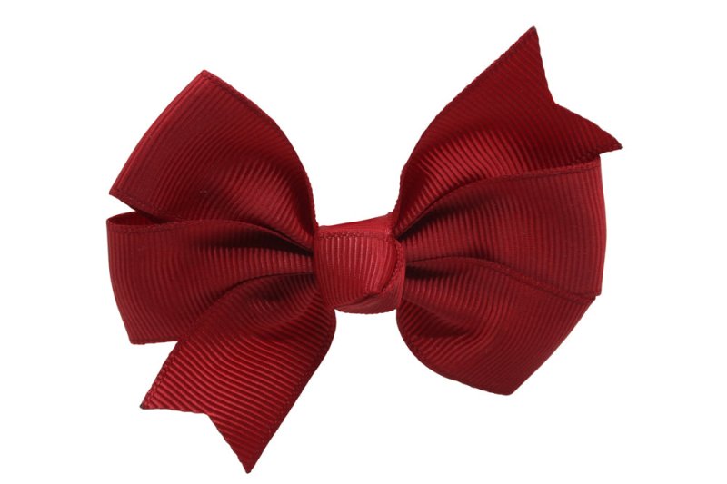 Haarstrik groot warm rood stijl 1 - Staartjes en Strikjes