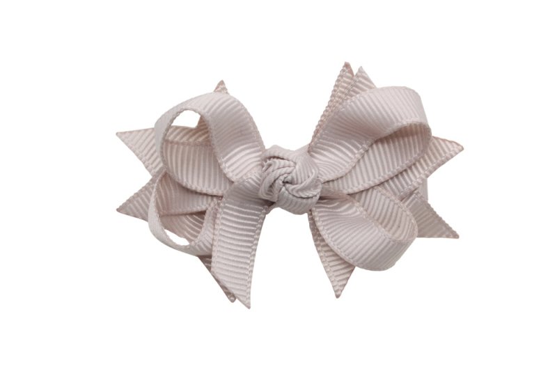 Haarstrikje 5 cm. carmandy beige - Staartjes en Strikjes