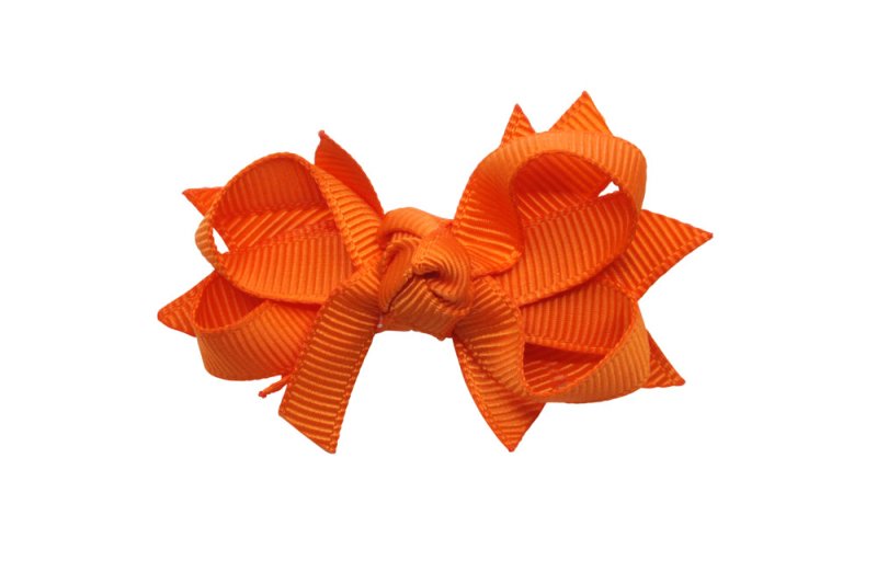 Haarstrikje 5 cm. oranje - Staartjes en Strikjes