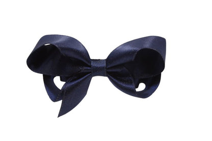 Haarstrikje – donkerblauw glittertje - Staartjes en Strikjes