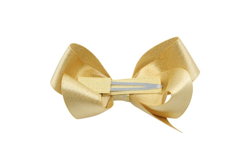 Haarstrikje – goud met glittertje - Staartjes en Strikjes