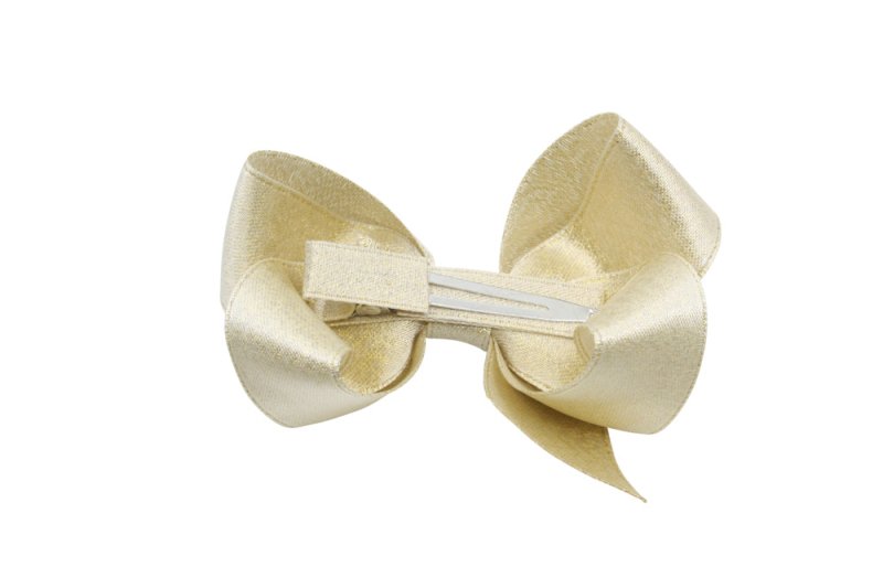 Haarstrikje – licht champagne glittertje - Staartjes en Strikjes