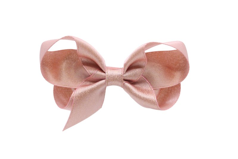 Haarstrikje – licht oud roze met glittertje - Staartjes en Strikjes