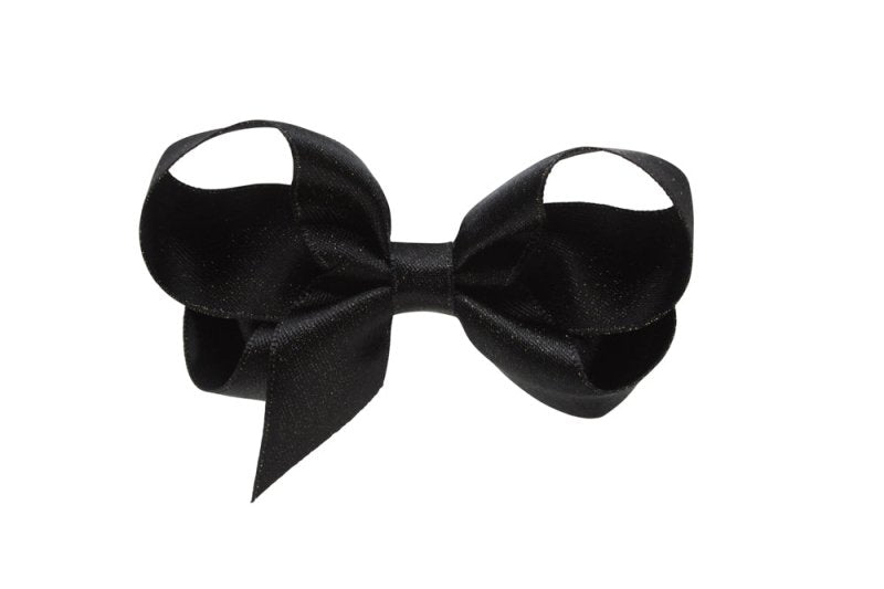 Haarstrikje – zwart met glittertje - Staartjes en Strikjes