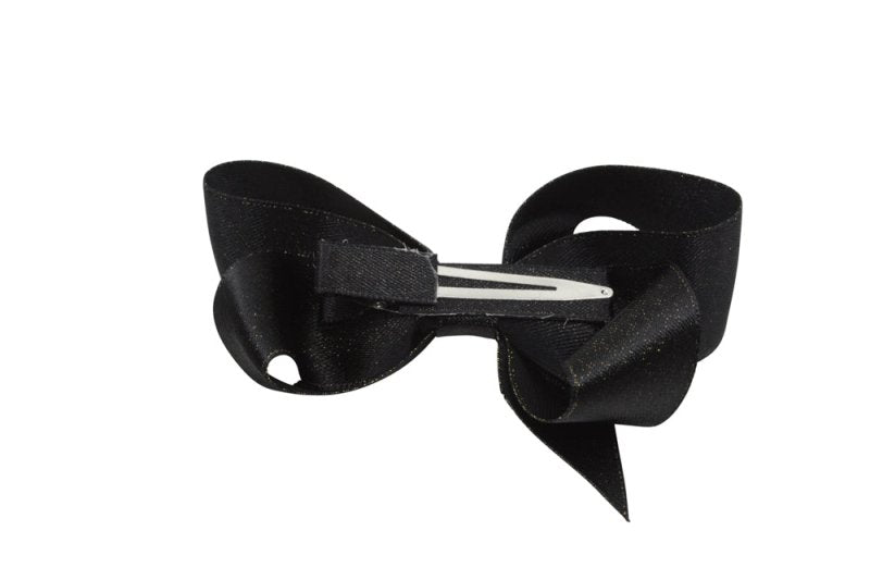 Haarstrikje – zwart met glittertje - Staartjes en Strikjes