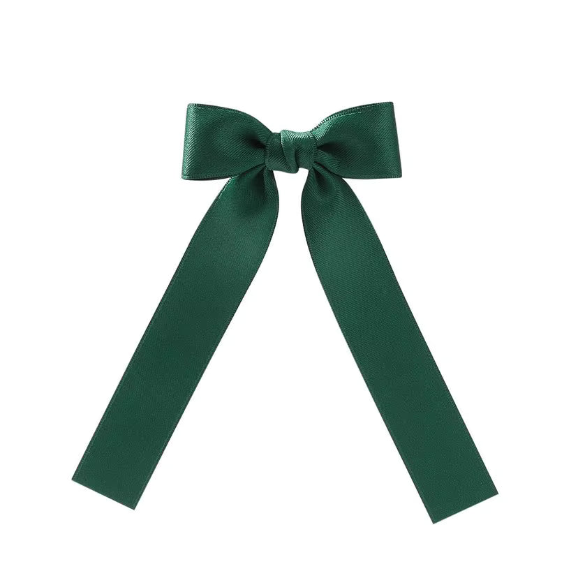 Haarschleife an Krokodilklemme – dunkelgrün