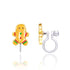 Hypoallergene kinder clip oorbellen Gingerbread man - Staartjes en Strikjes