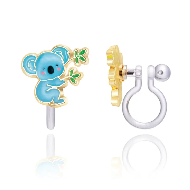Hypoallergene kinder clip oorbellen koala - Staartjes en Strikjes