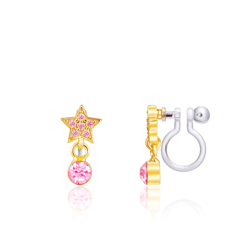 Hypoallergene kinder clip oorbellen luxe hangertje sterretje - Staartjes en Strikjes