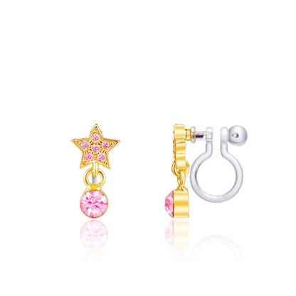 Hypoallergene kinder clip oorbellen luxe hangertje sterretje - Staartjes en Strikjes