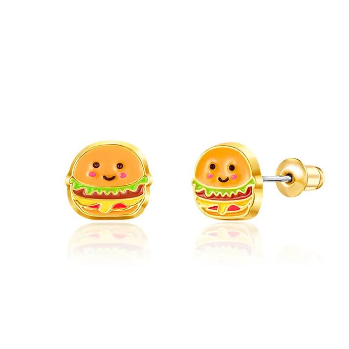 Hypoallergene kinderoorbellen Burger Babe - Staartjes en Strikjes