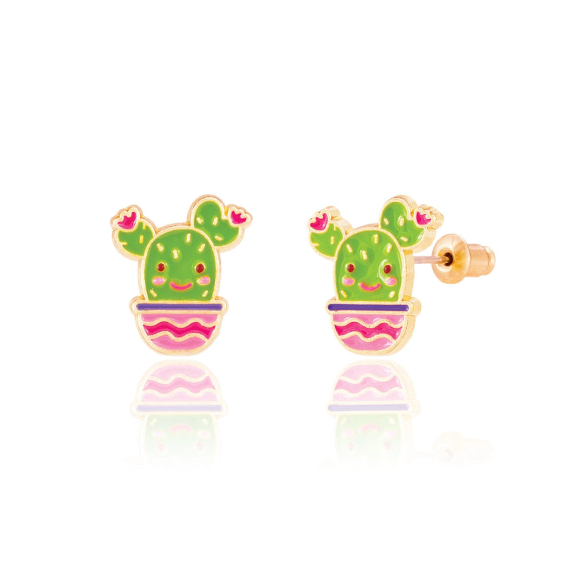 Hypoallergene kinderoorbellen Cactus Cutie - Staartjes en Strikjes