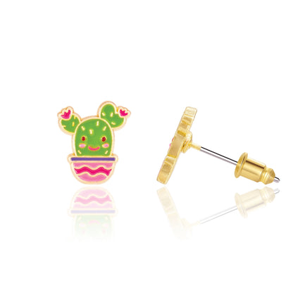 Hypoallergene kinderoorbellen Cactus Cutie - Staartjes en Strikjes