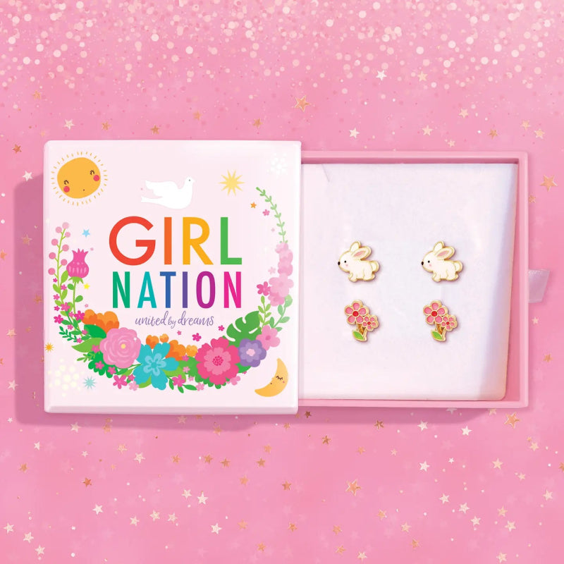 Hypoallergene kinderoorbellen cadeausetje Bunny &amp; Bloom - Staartjes en Strikjes