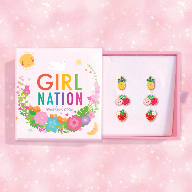 Hypoallergene kinderoorbellen cadeausetje Fruit Frenzy - Staartjes en Strikjes