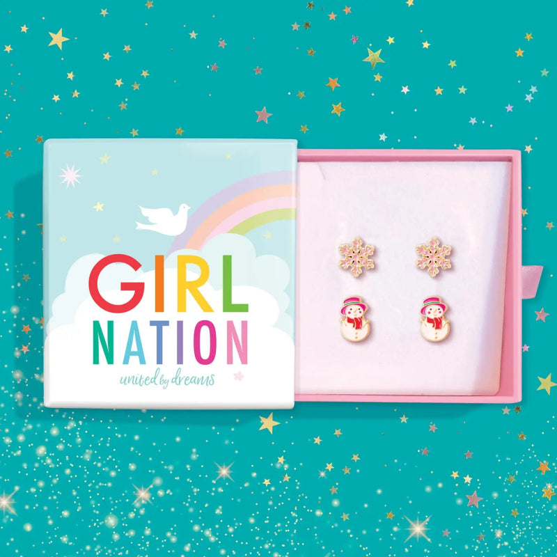 Hypoallergene kinderoorbellen cadeausetje Winter Wonderland - Staartjes en Strikjes