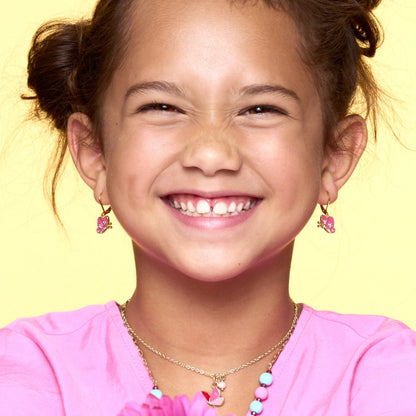 Hypoallergene kinderoorbellen Crystal Butterfly - Staartjes en Strikjes