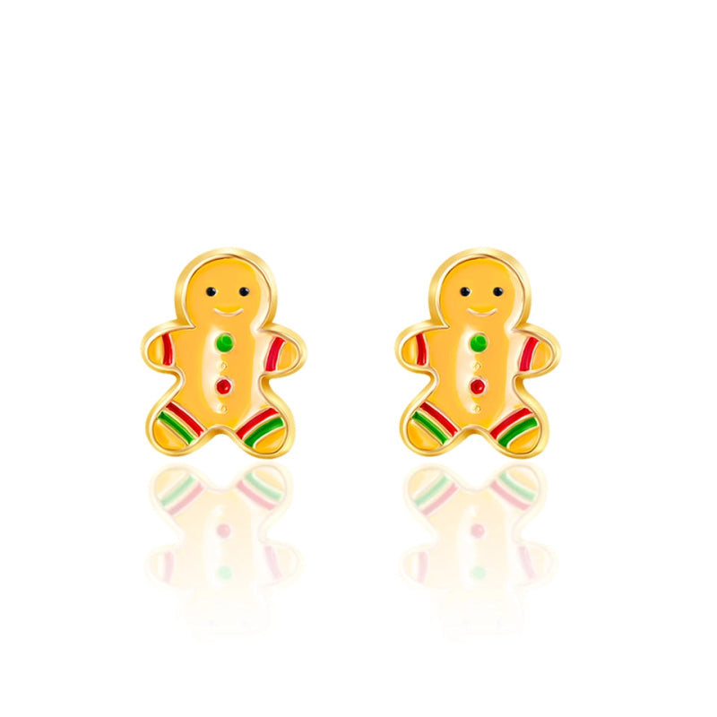 Hypoallergene kinderoorbellen ginger bread man - Staartjes en Strikjes