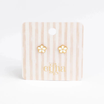 Hypoallergene kinderoorbellen goldplated Pure Petal | schroefsluiting - Staartjes en Strikjes