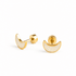 Hypoallergene kinderoorbellen goldplated Shiny Moon | schroefsluiting - Staartjes en Strikjes