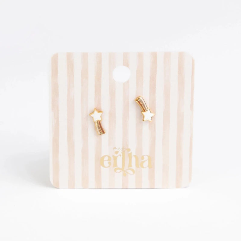 Hypoallergene kinderoorbellen goldplated Starlight | schroefsluiting - Staartjes en Strikjes