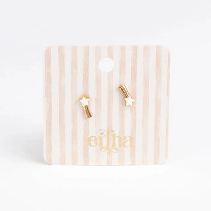 Hypoallergene kinderoorbellen goldplated Starlight | schroefsluiting - Staartjes en Strikjes