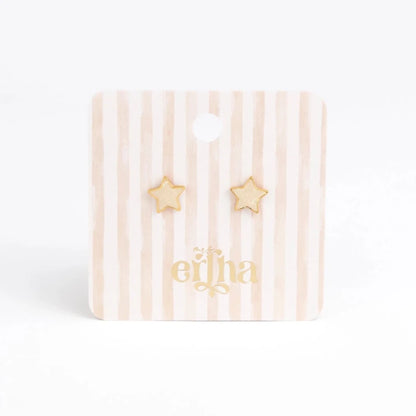 Hypoallergene kinderoorbellen goldplated Twinkle Star | schroefsluiting - Staartjes en Strikjes
