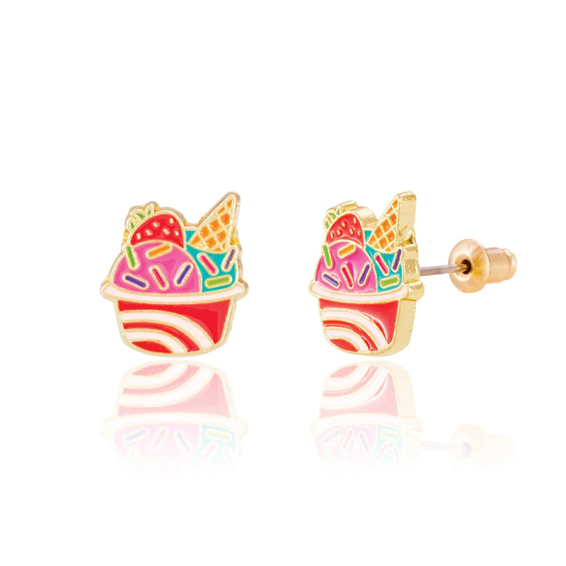 Hypoallergene kinderoorbellen Ice Cream Cup - Staartjes en Strikjes