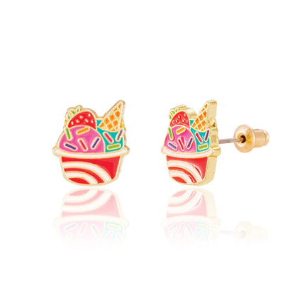 Hypoallergene kinderoorbellen Ice Cream Cup - Staartjes en Strikjes