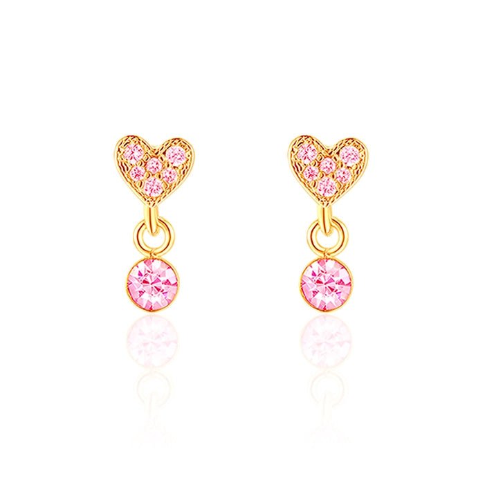 Hypoallergene kinderoorbellen luxe hangertjes hartjes - Staartjes en Strikjes