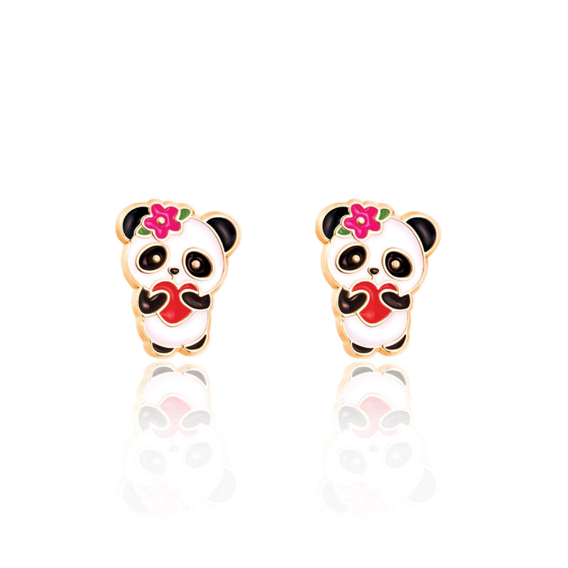 Hypoallergene kinderoorbellen Panda - Staartjes en Strikjes
